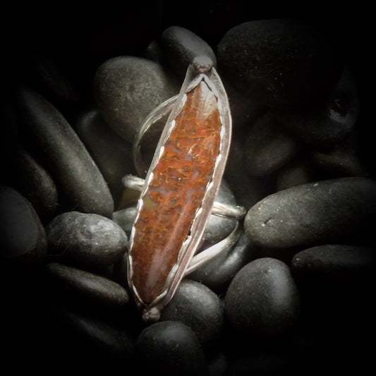 Morla - Dino Bone & Sterling Silver Ring