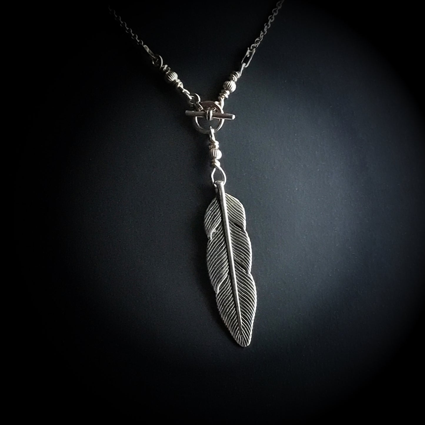Shania - Feather Sterling Silver Lariat