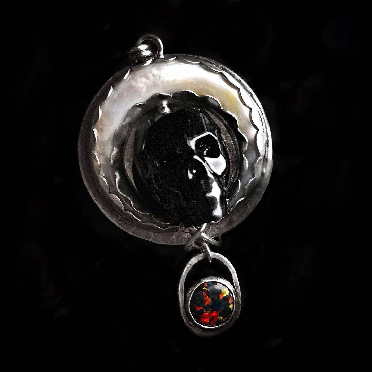 Afterlife - Moon & Skull Sterling Silver Necklace