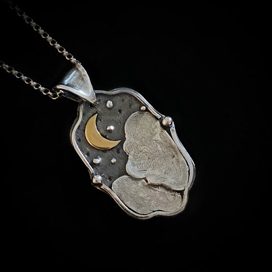 Lunar - Sterling Silver Moonscape Necklace